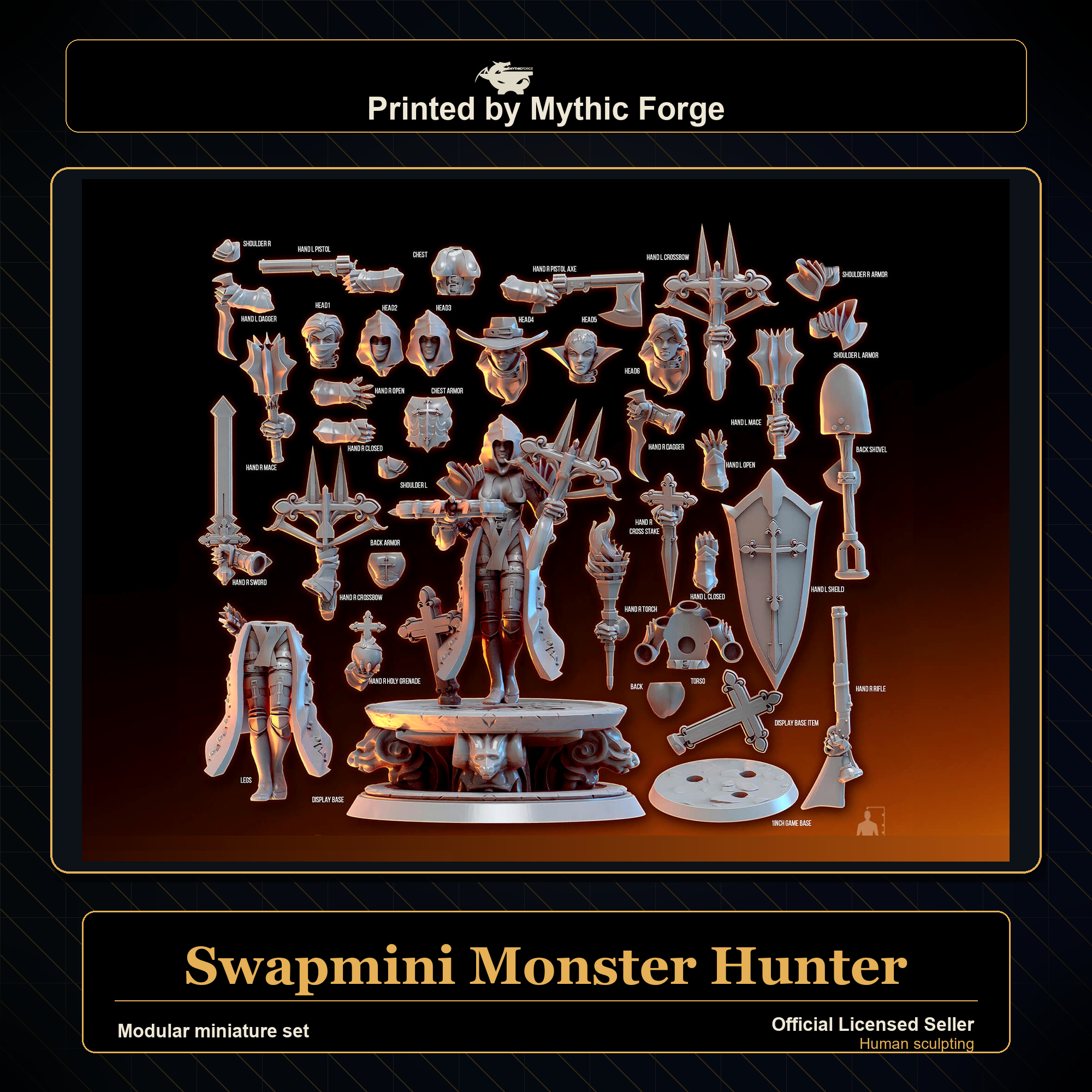 Modular RPG - Swapmini Monster Hunter - Bundle modular miniature printed by Mythic Forge