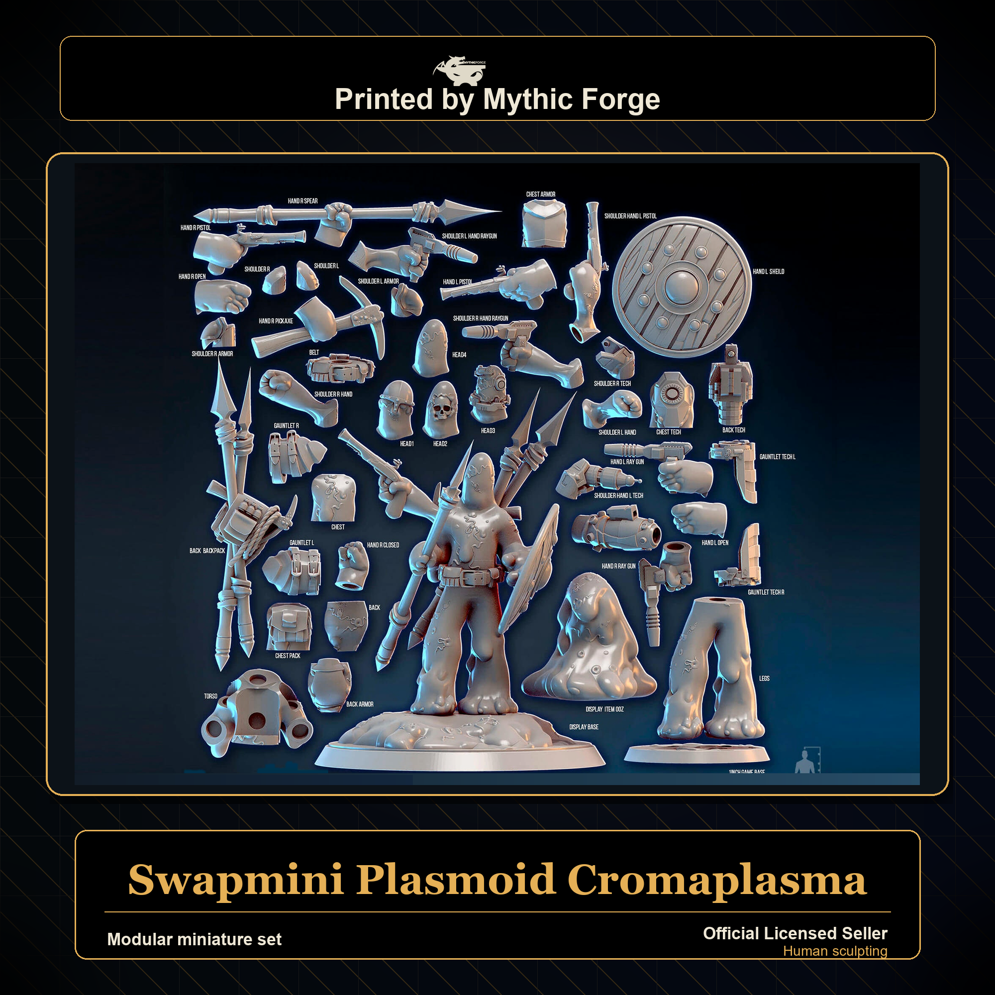 Modular RPG - Swapmini Plasmoid - Cromaplasma - Bundle modular miniature printed by Mythic Forge