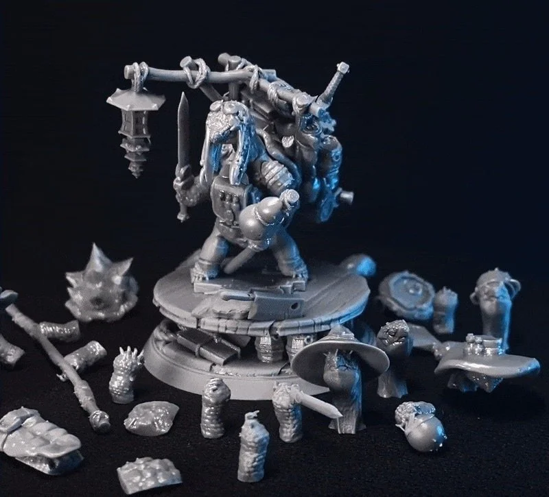Modular RPG - Swapmini Tortle Merchant - Gurdleg - Bundle modular miniature printed by Mythic Forge