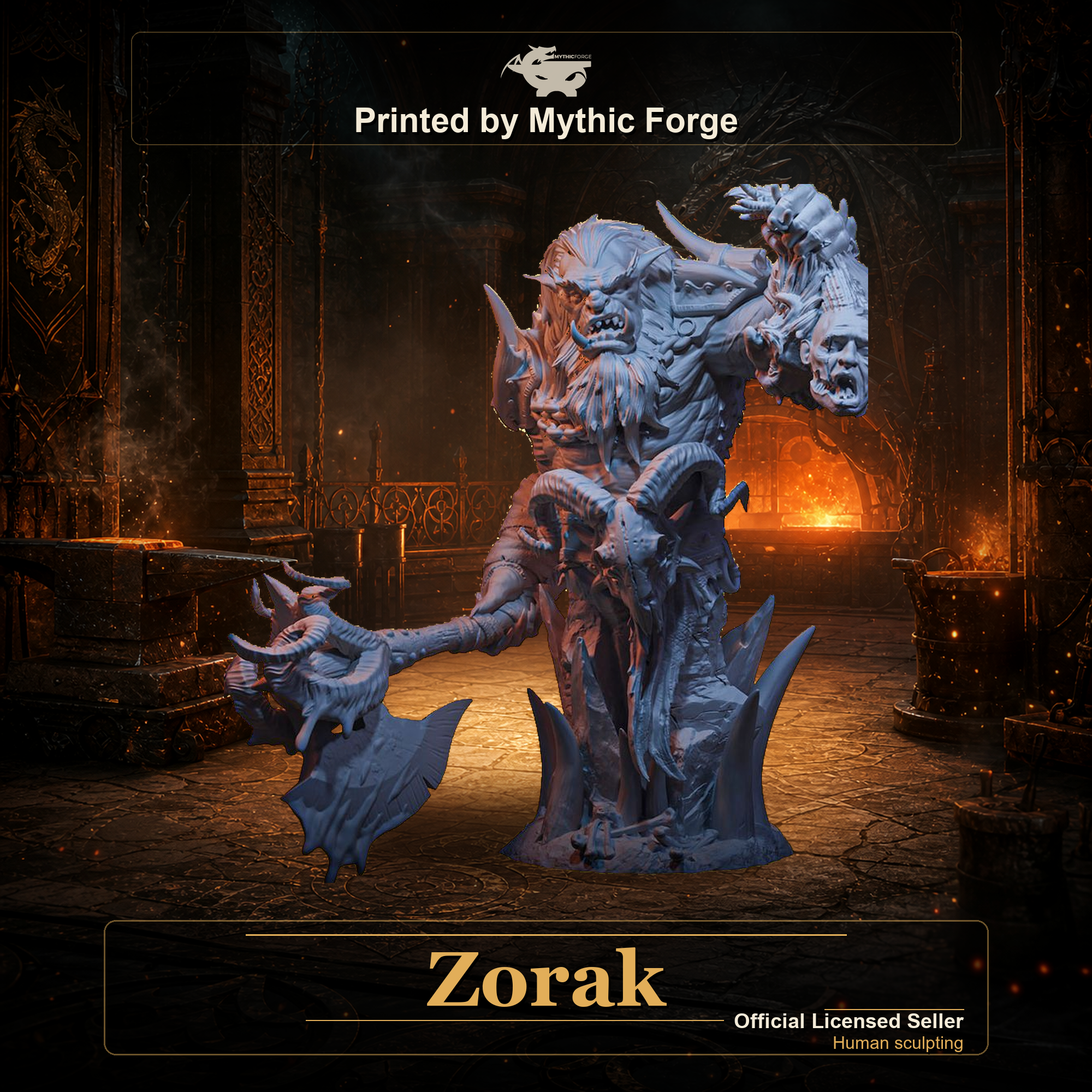 Zorak - Bust printed by Mythic Forge