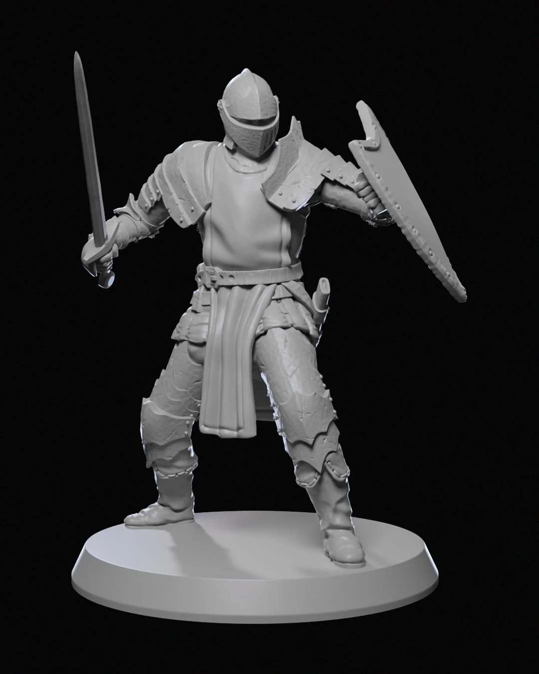 Knight Ravenhold Guard 01 printed by Mythic Forge