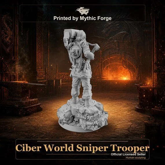 Ciber World Sniper Trooper printed by Mythic Forge