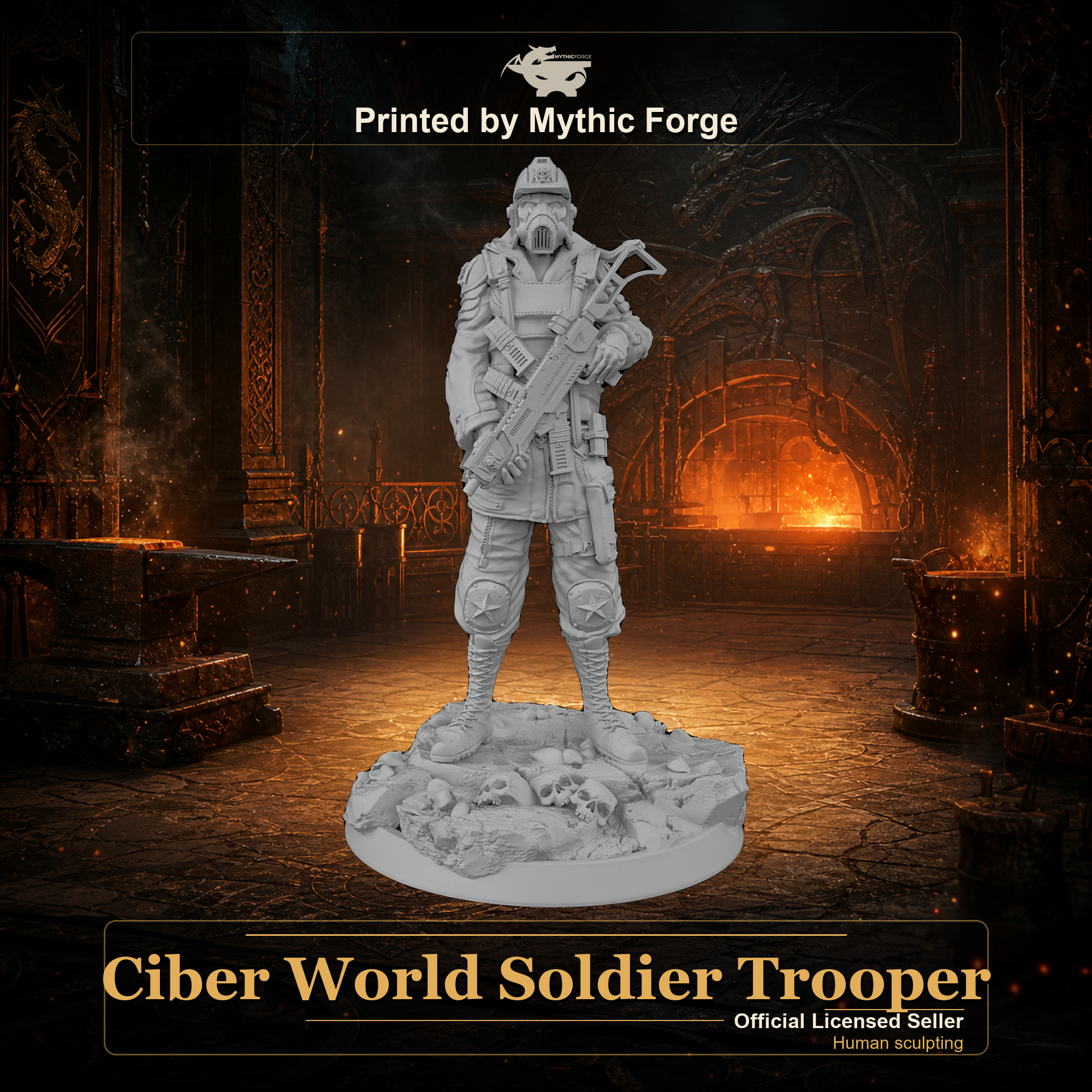Ciber World Soldier Trooper printed by Mythic Forge
