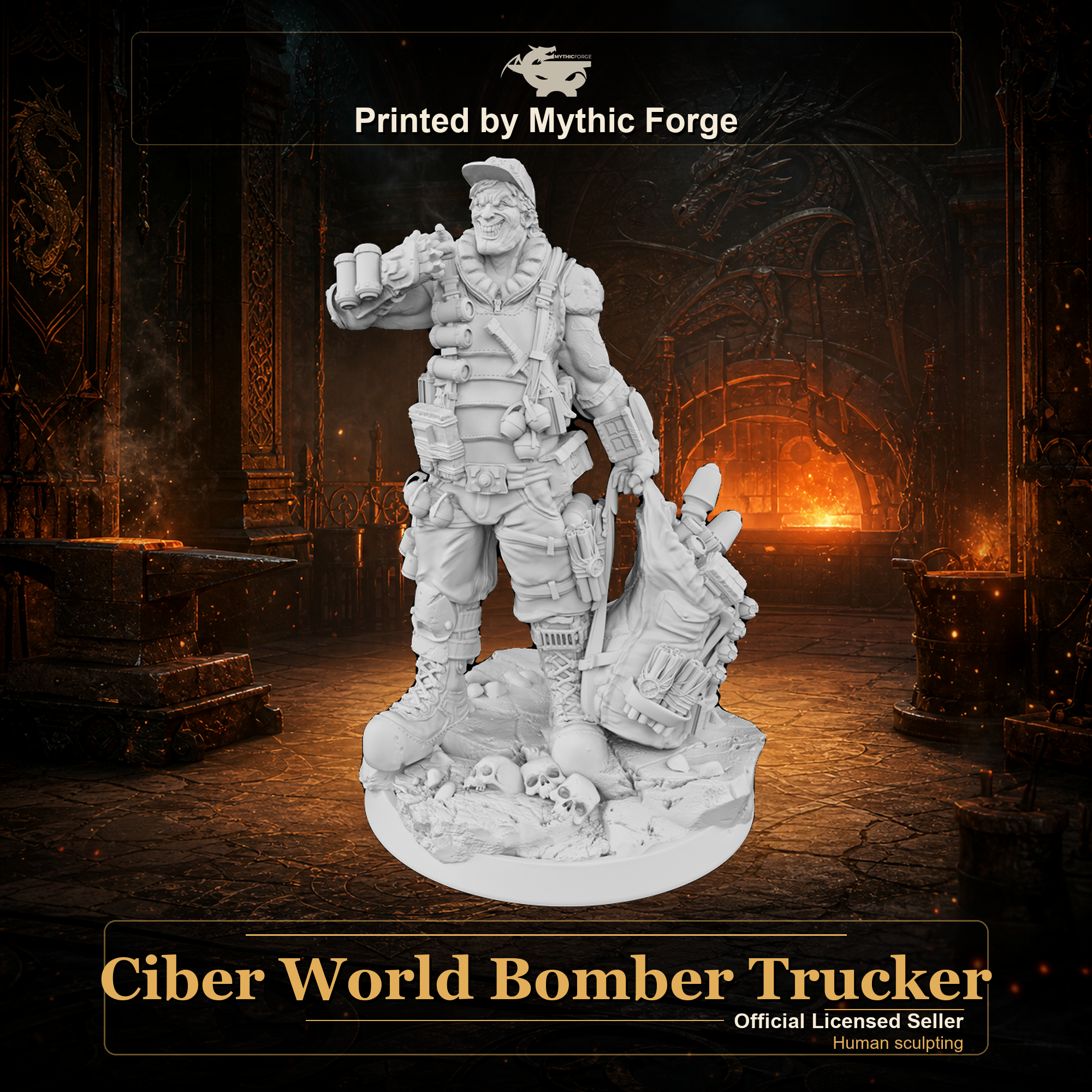 Ciber World Bomber Trucker printed by Mythic Forge