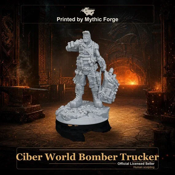 Ciber World Bomber Trucker printed by Mythic Forge