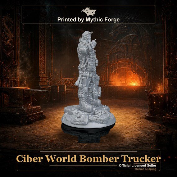 Ciber World Bomber Trucker printed by Mythic Forge