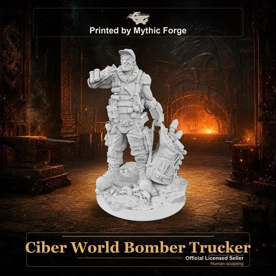 Ciber World Bomber Trucker printed by Mythic Forge