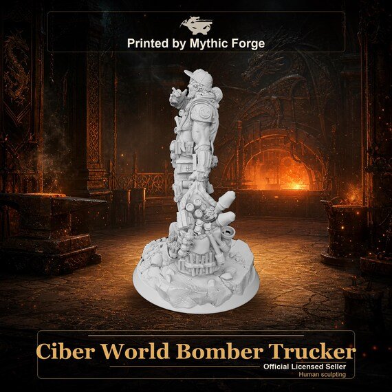 Ciber World Bomber Trucker printed by Mythic Forge