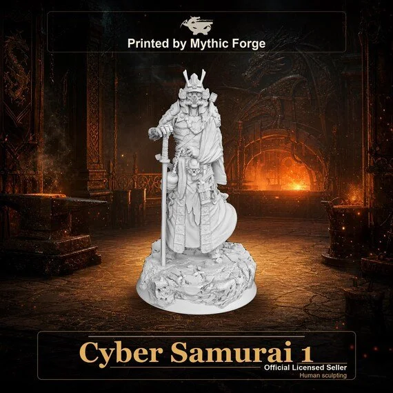 Cyber Samurai 1 printed by Mythic Forge