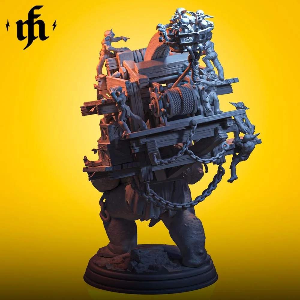 Battlebrute Mammoth printed by Mythic Forge