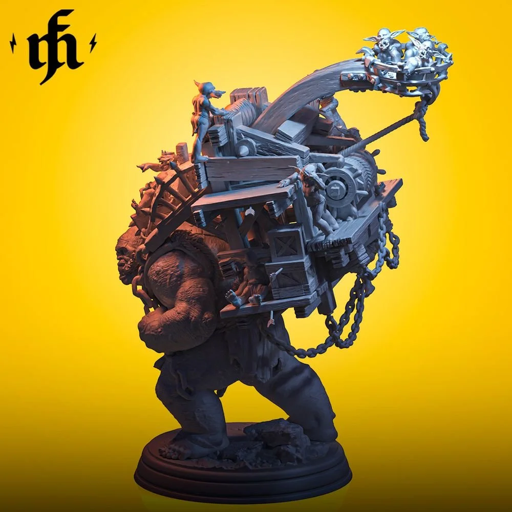 Battlebrute Mammoth printed by Mythic Forge
