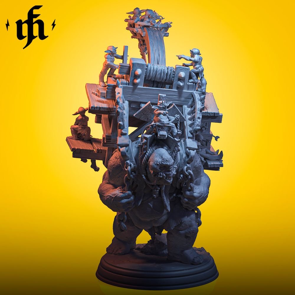 Battlebrute Mammoth printed by Mythic Forge