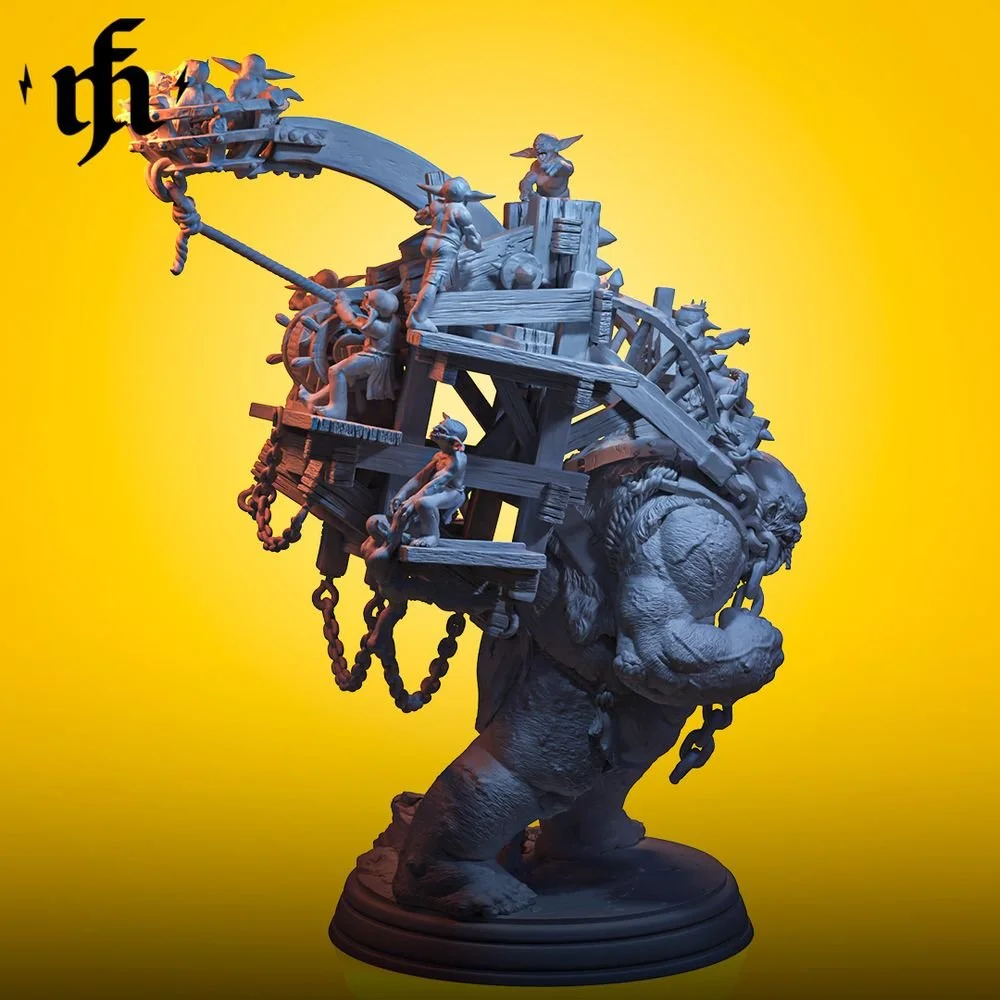 Battlebrute Mammoth printed by Mythic Forge