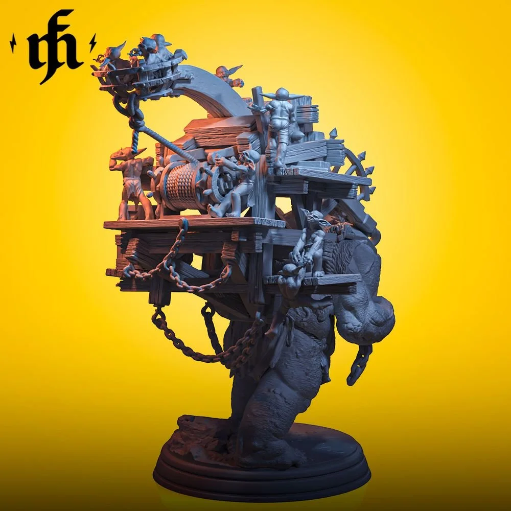 Battlebrute Mammoth printed by Mythic Forge