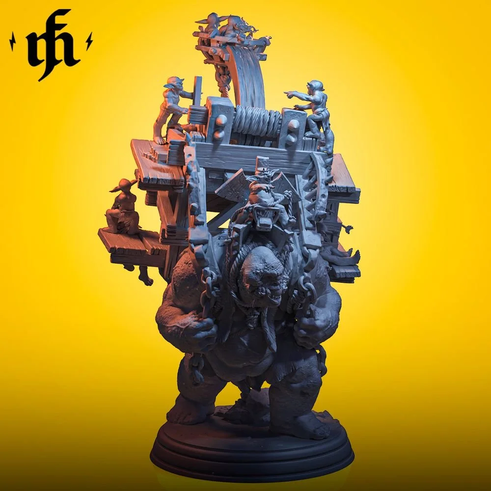 Battlebrute Mammoth printed by Mythic Forge