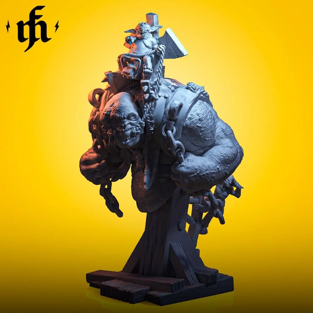 Battlebrute Mammoth - Bust printed by Mythic Forge