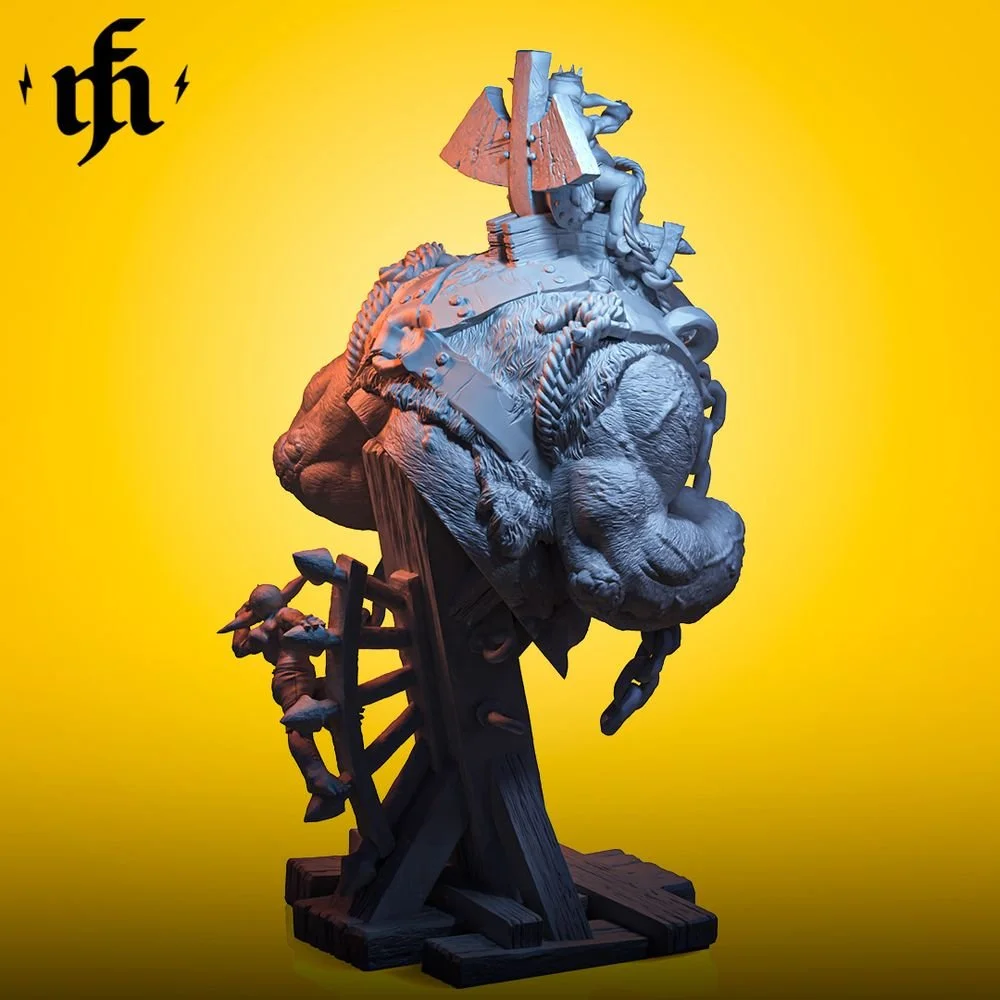 Battlebrute Mammoth - Bust printed by Mythic Forge