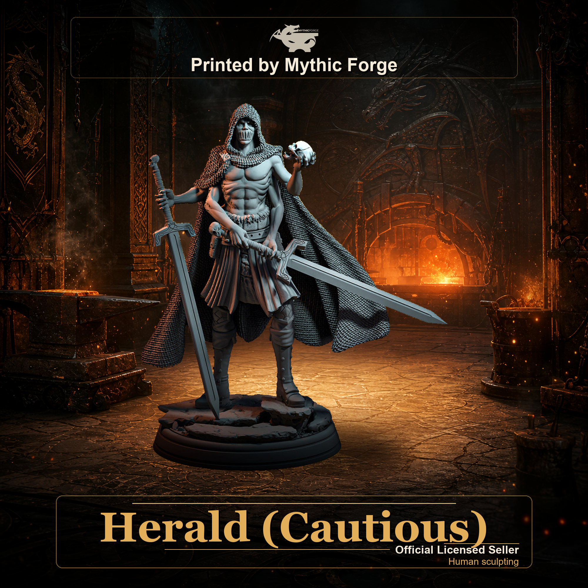 Herald (Cautious) printed by Mythic Forge