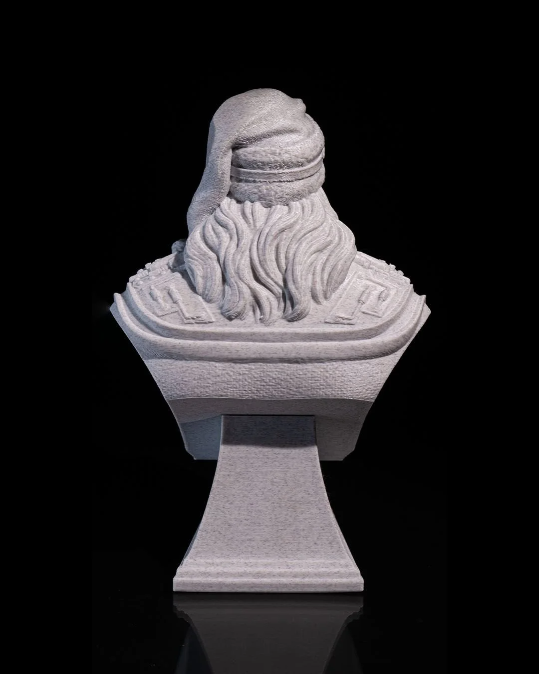 Father Christmas Steampunk Bust resin painting bust printed by Mythic Forge