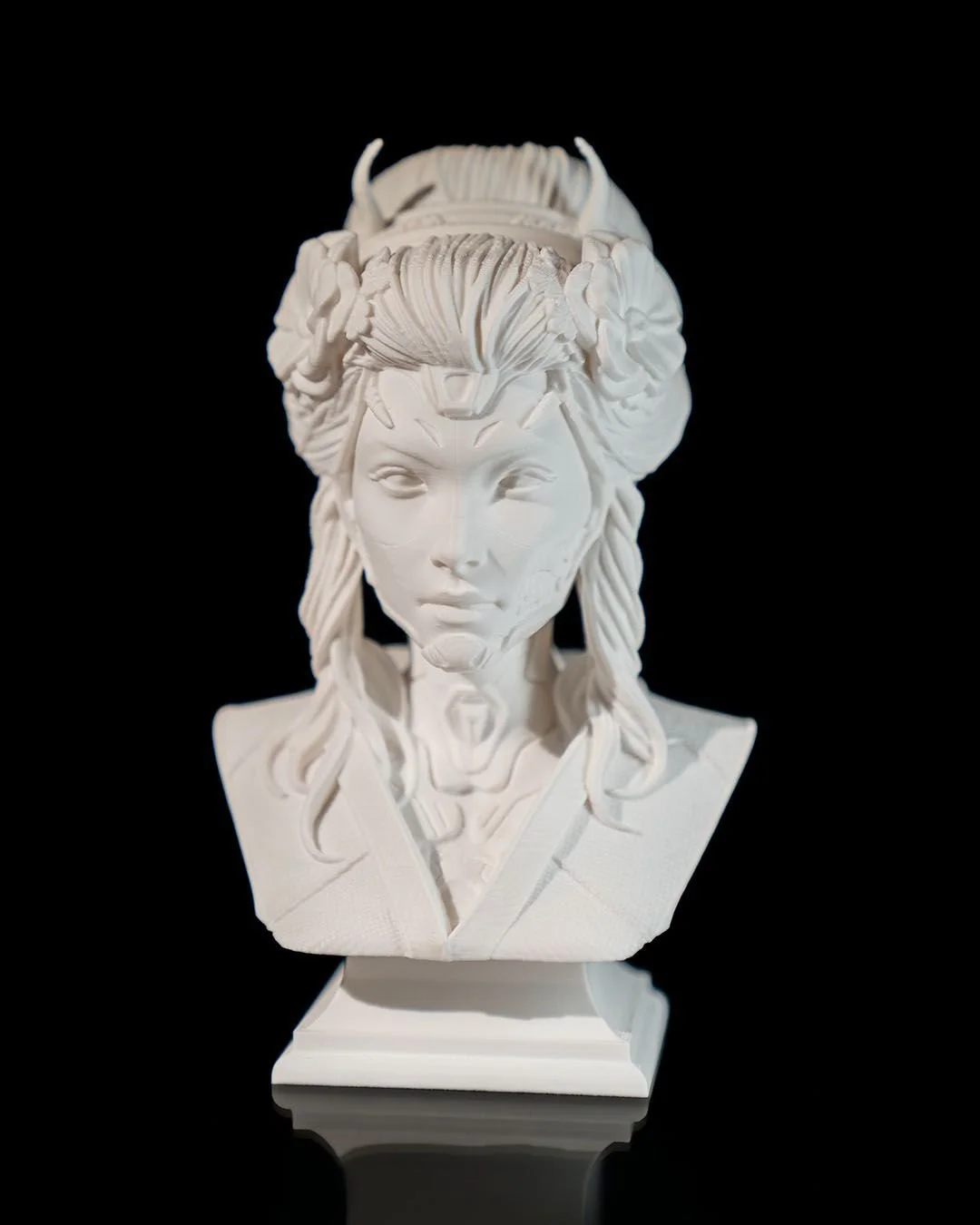 Imprints of a Geisha Bust resin painting bust printed by Mythic Forge