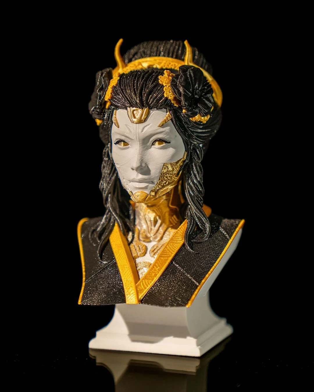 Imprints of a Geisha Bust resin painting bust printed by Mythic Forge