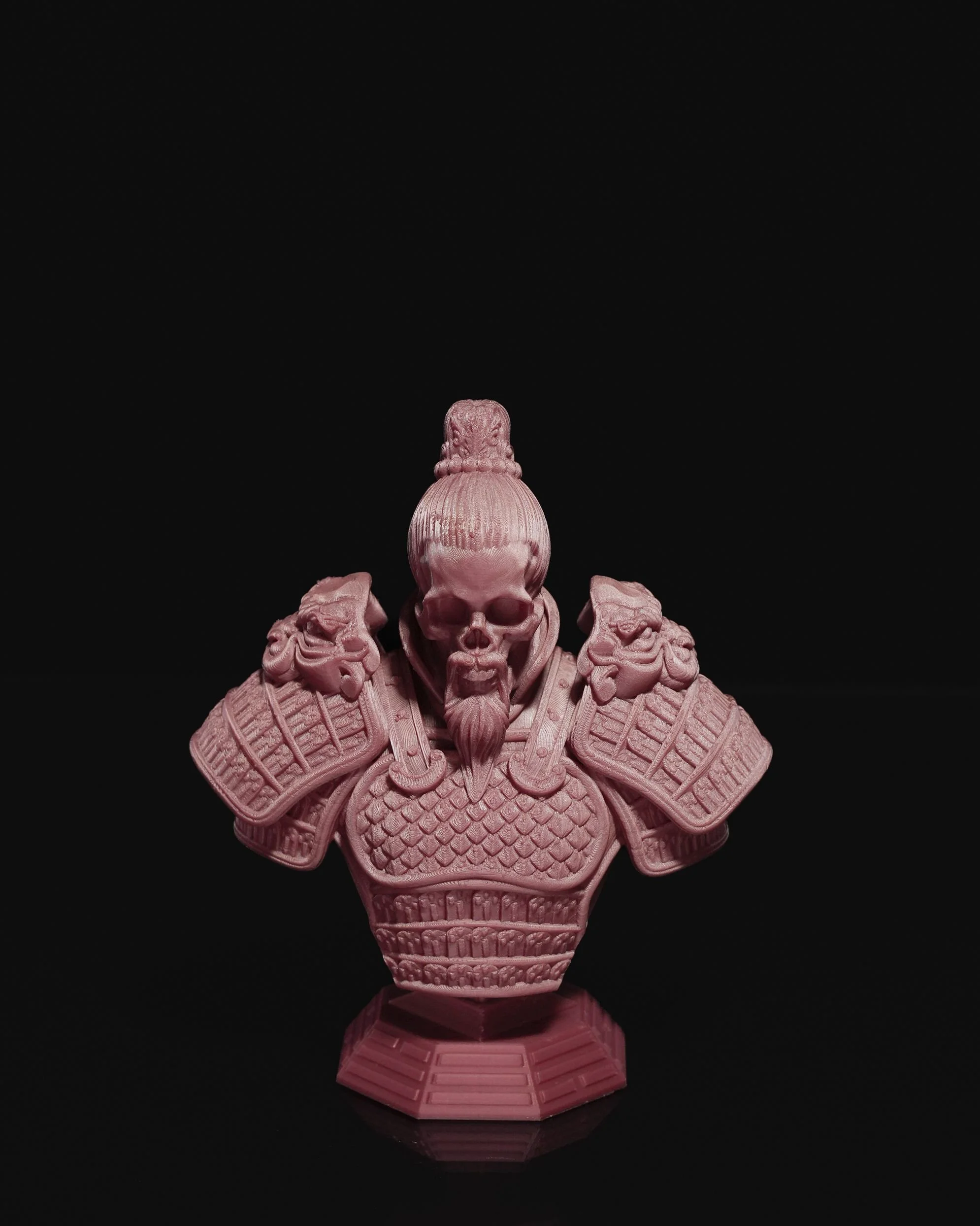 Jian Warrior Bust resin painting bust printed by Mythic Forge