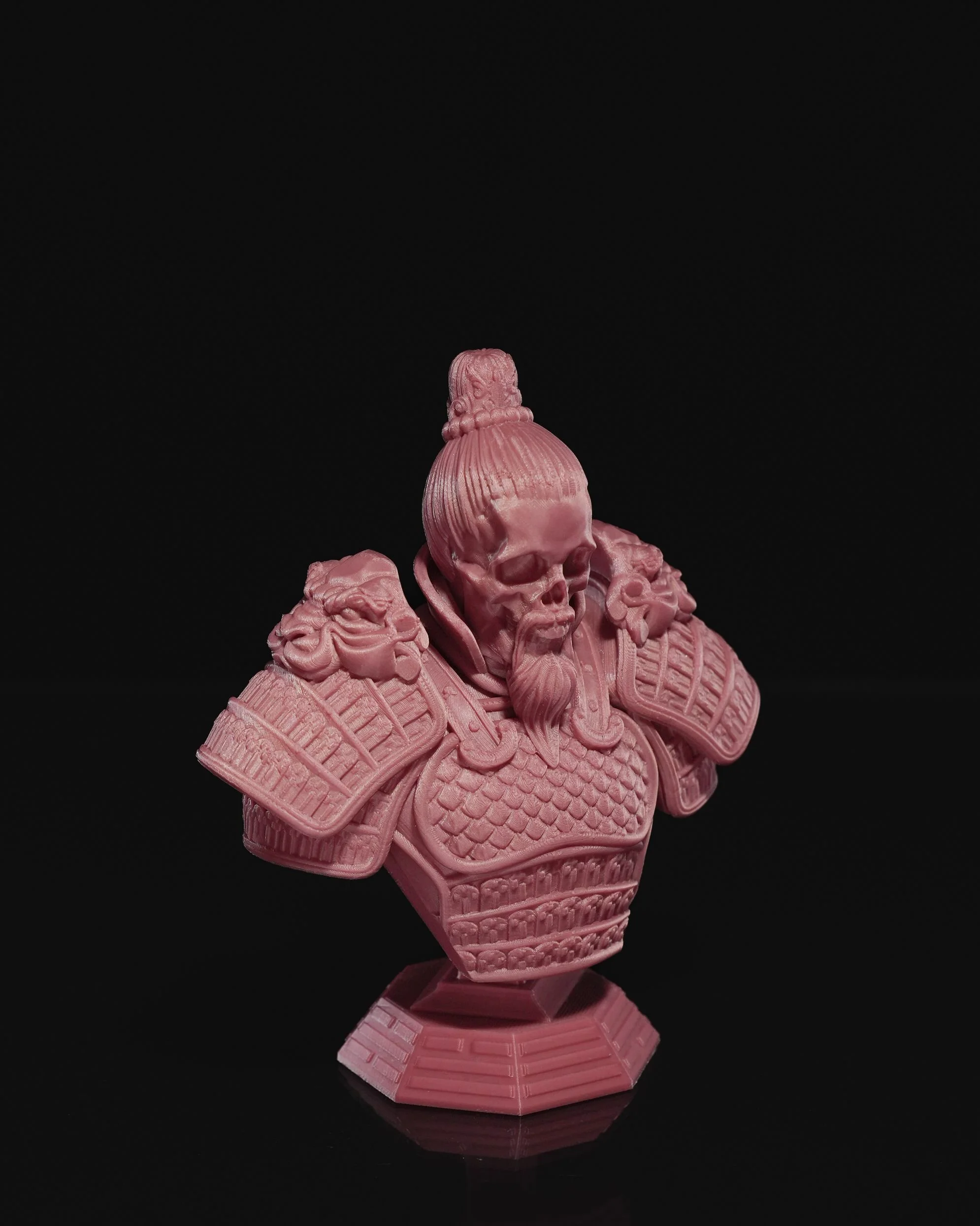Jian Warrior Bust resin painting bust printed by Mythic Forge