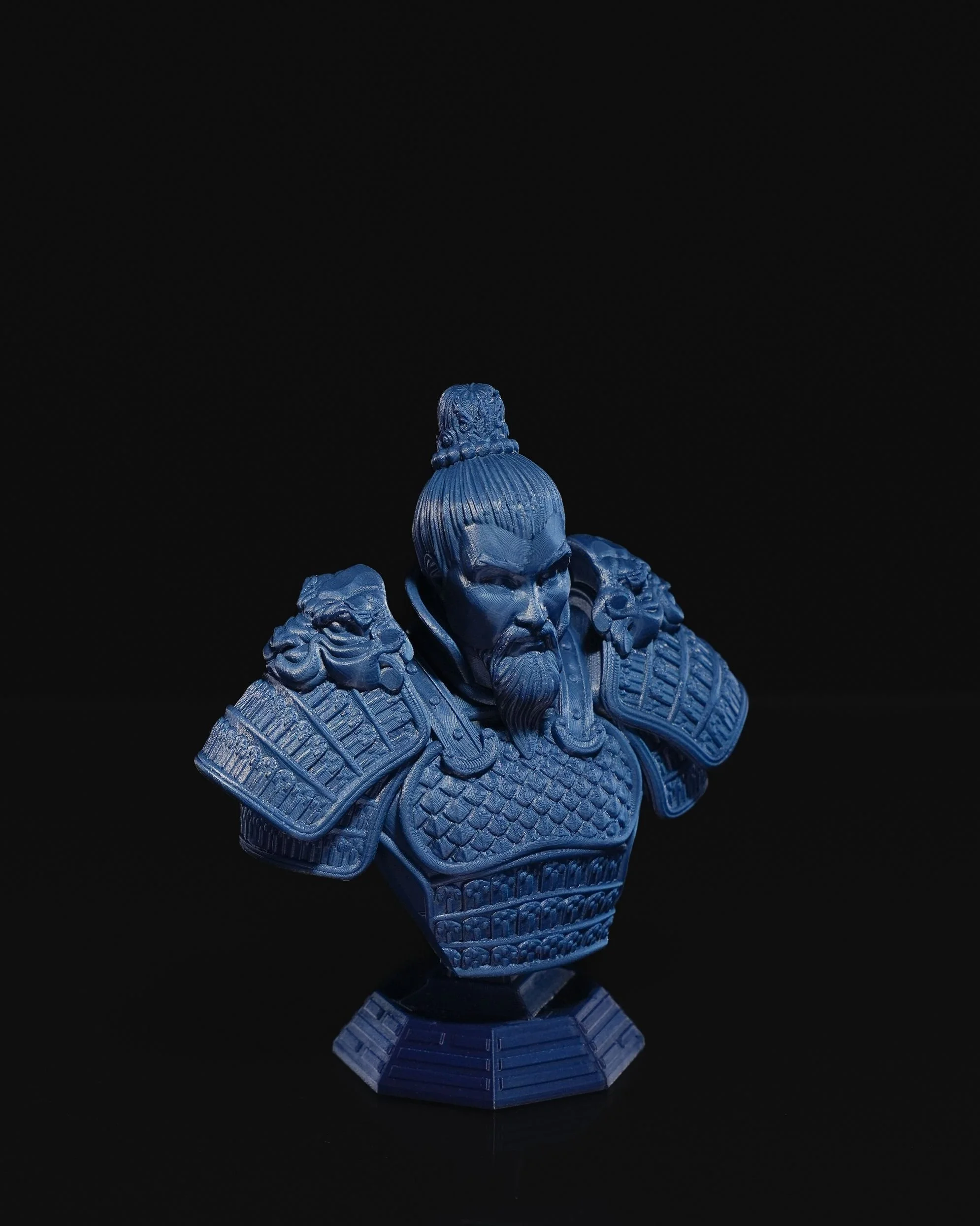 Jian Warrior Bust resin painting bust printed by Mythic Forge