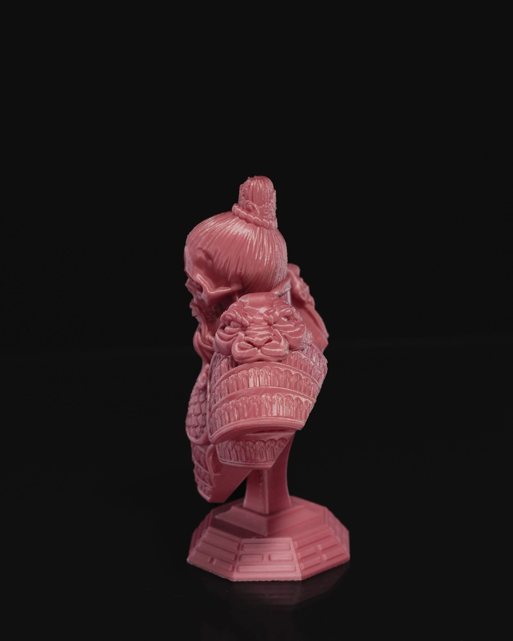 Jian Warrior Bust resin painting bust printed by Mythic Forge