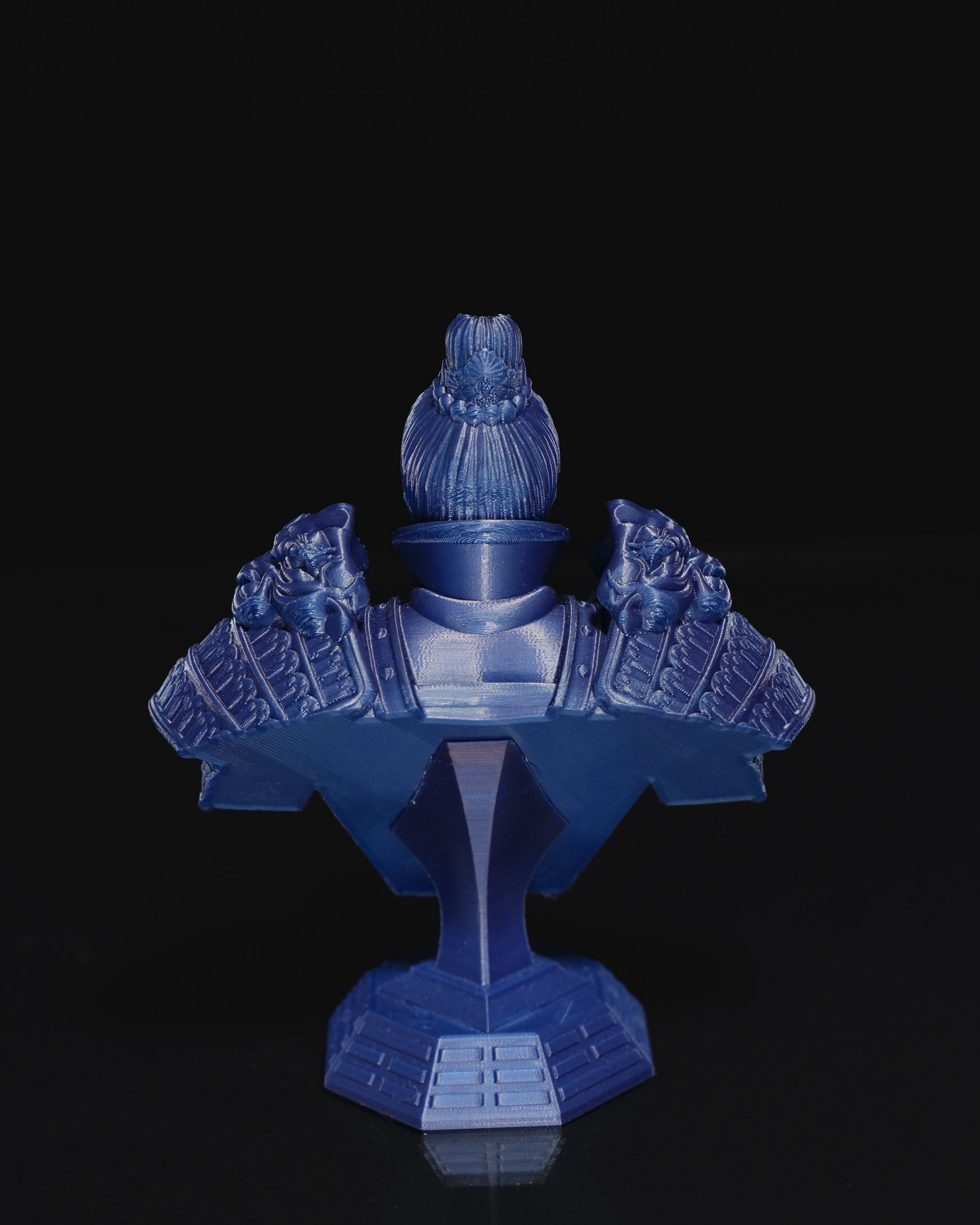Jian Warrior Bust resin painting bust printed by Mythic Forge