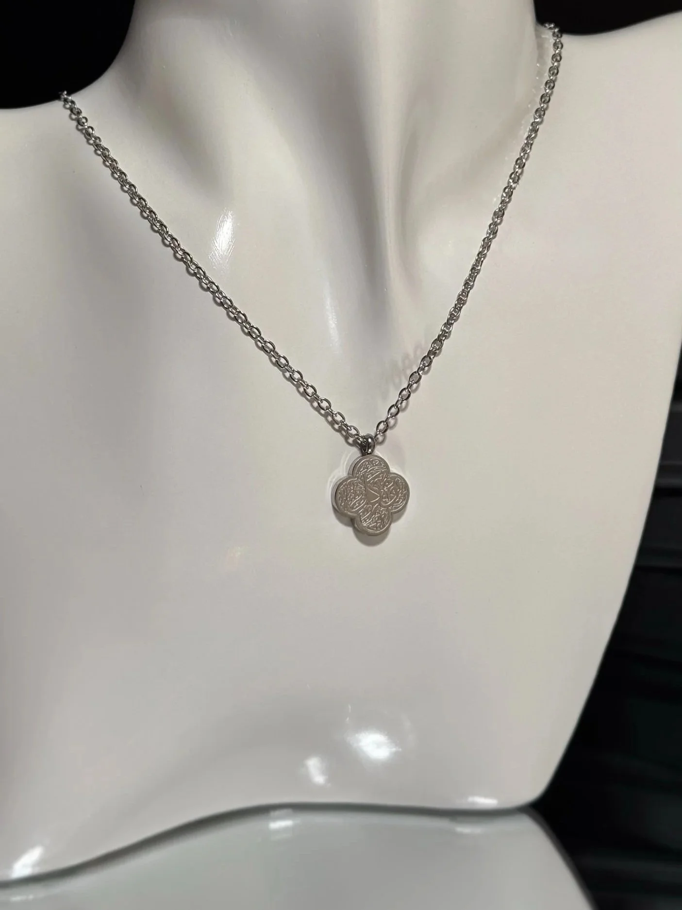 Silver Tawakkul Necklace - Platinum Plated