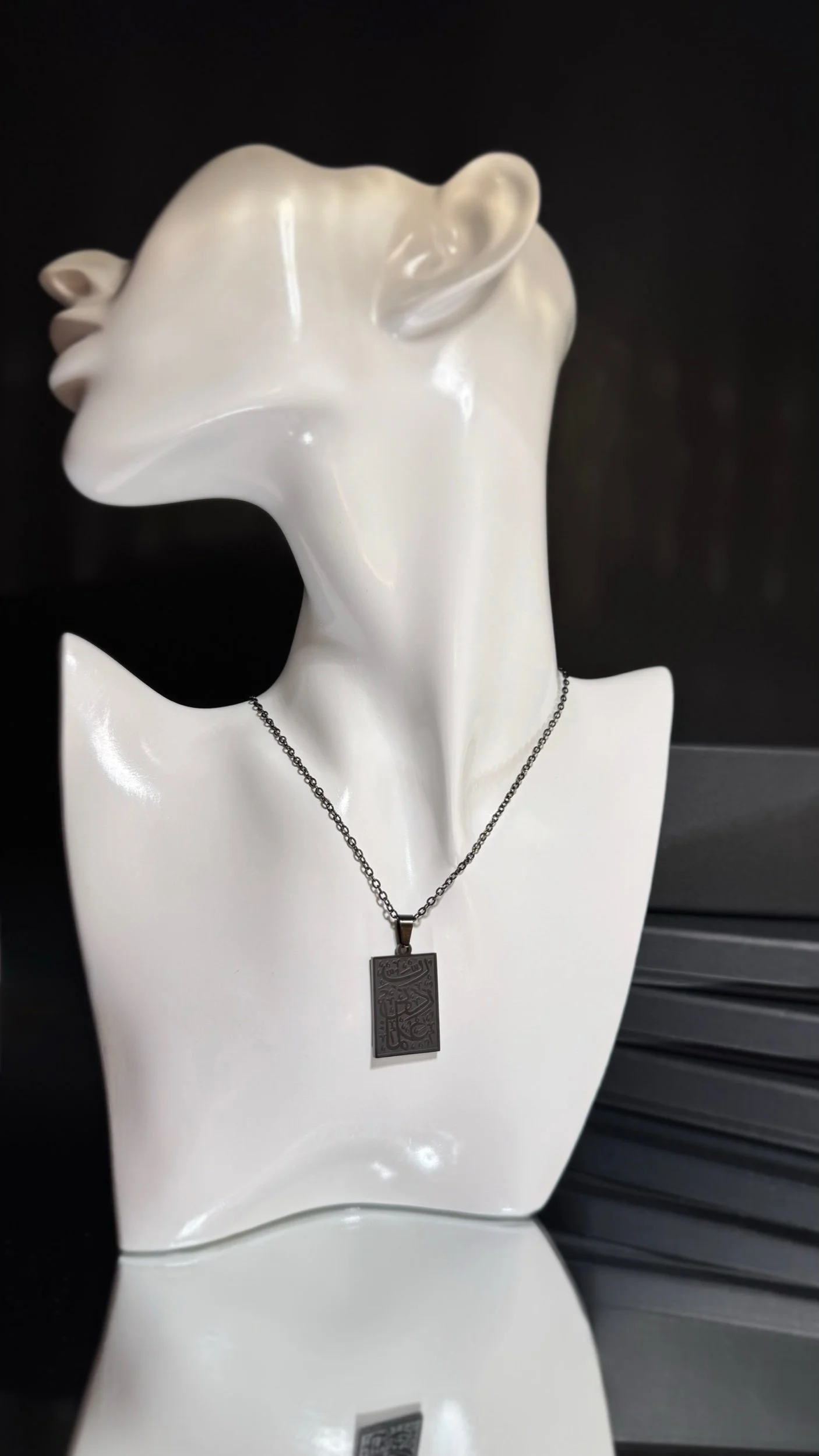 Black Rabbi Zidni Ilma Necklace - Platinum Plated