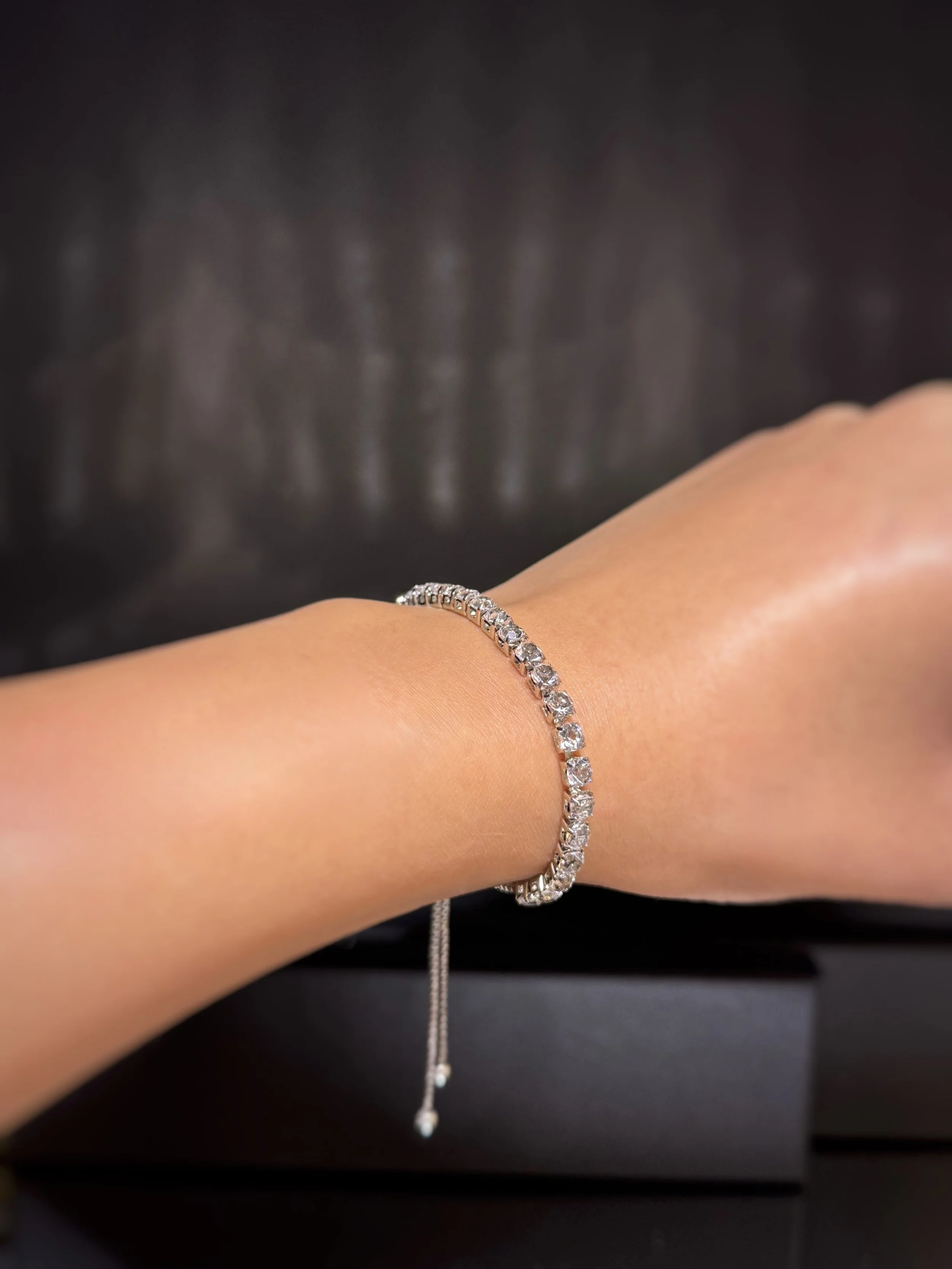 Signature Adjustable Tennis Bracelet – Silver