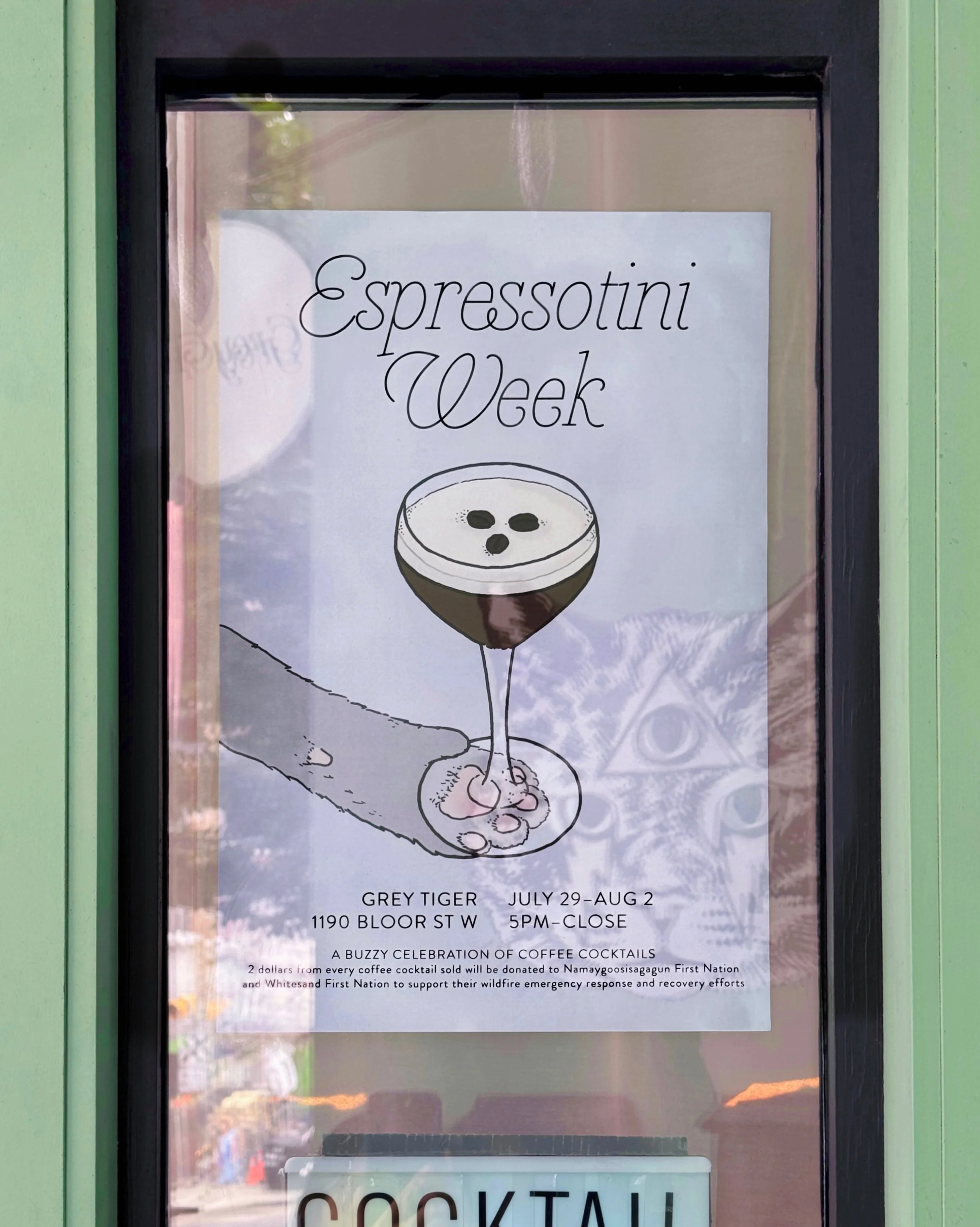 Espressotini Week is almost here! Join us for a buzzy celebration of coffee cocktails starting this Wednesday.

Five coffee cocktails created by our talented crew will be featured, including the classic Espresso Martini. 2 dollars from every coffee c