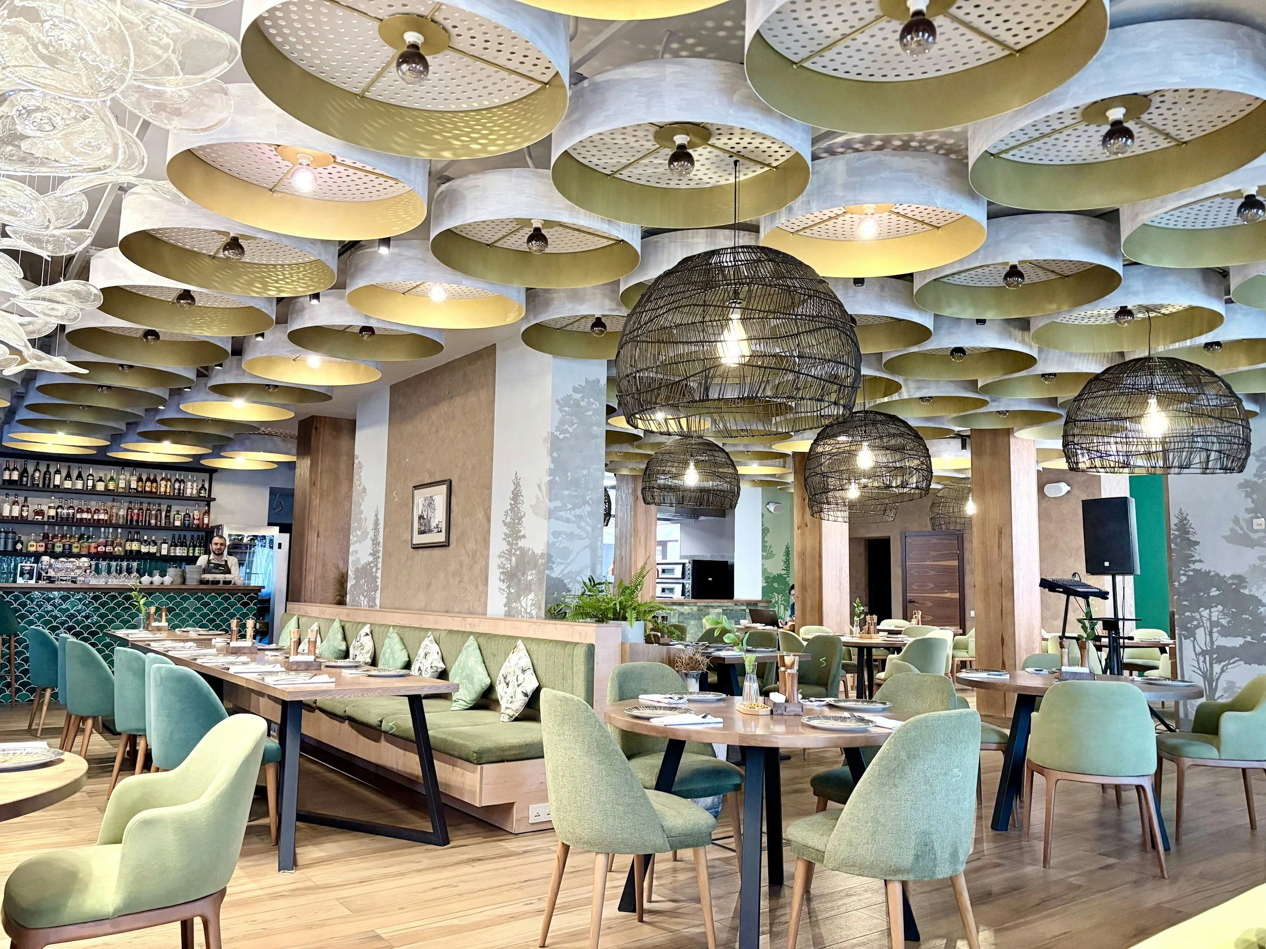 Hotel restaurant and dining area