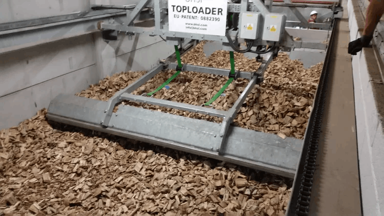 Biomass wood handling transportation system in wood store for Renewable energy