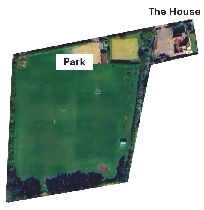 10-acre park right on your doorstep which is always empty – football goals, swings, slides & open fields
