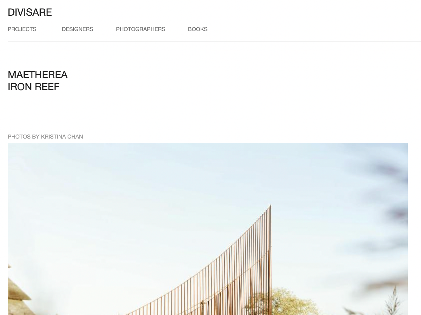 Iron Reef by Maetherea, photography by Kristina Chan for At Et Al, published in Divisare.