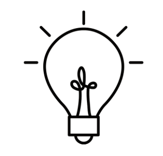 Illustration of a light bulb with a plant inside, symbolizing ideas and growth.
