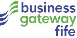 Business Gateway Fife logo with green and blue wave design