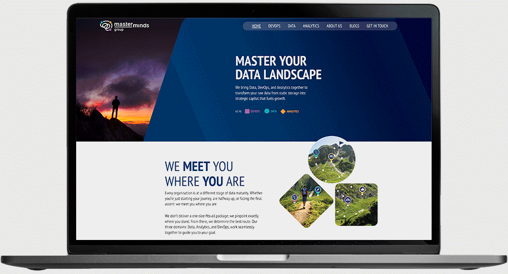 De nieuwe visual identity komt tot leven in de nieuwe website voor de groep.