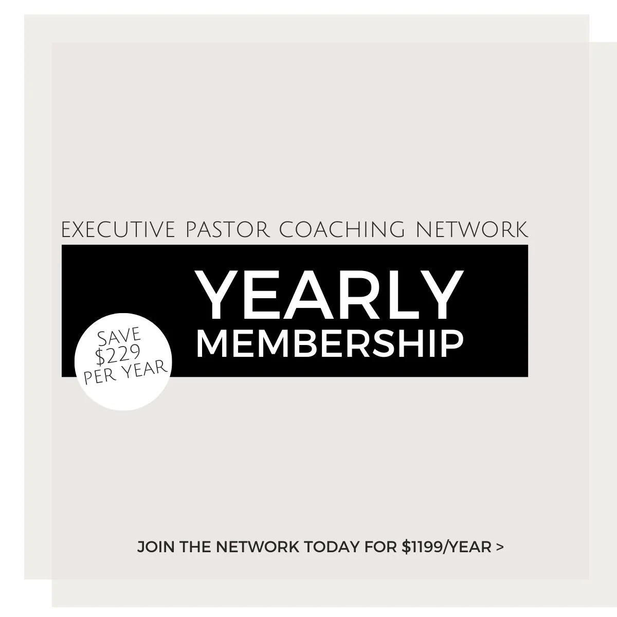 Annual Membership - Executive Pastor Coaching Network