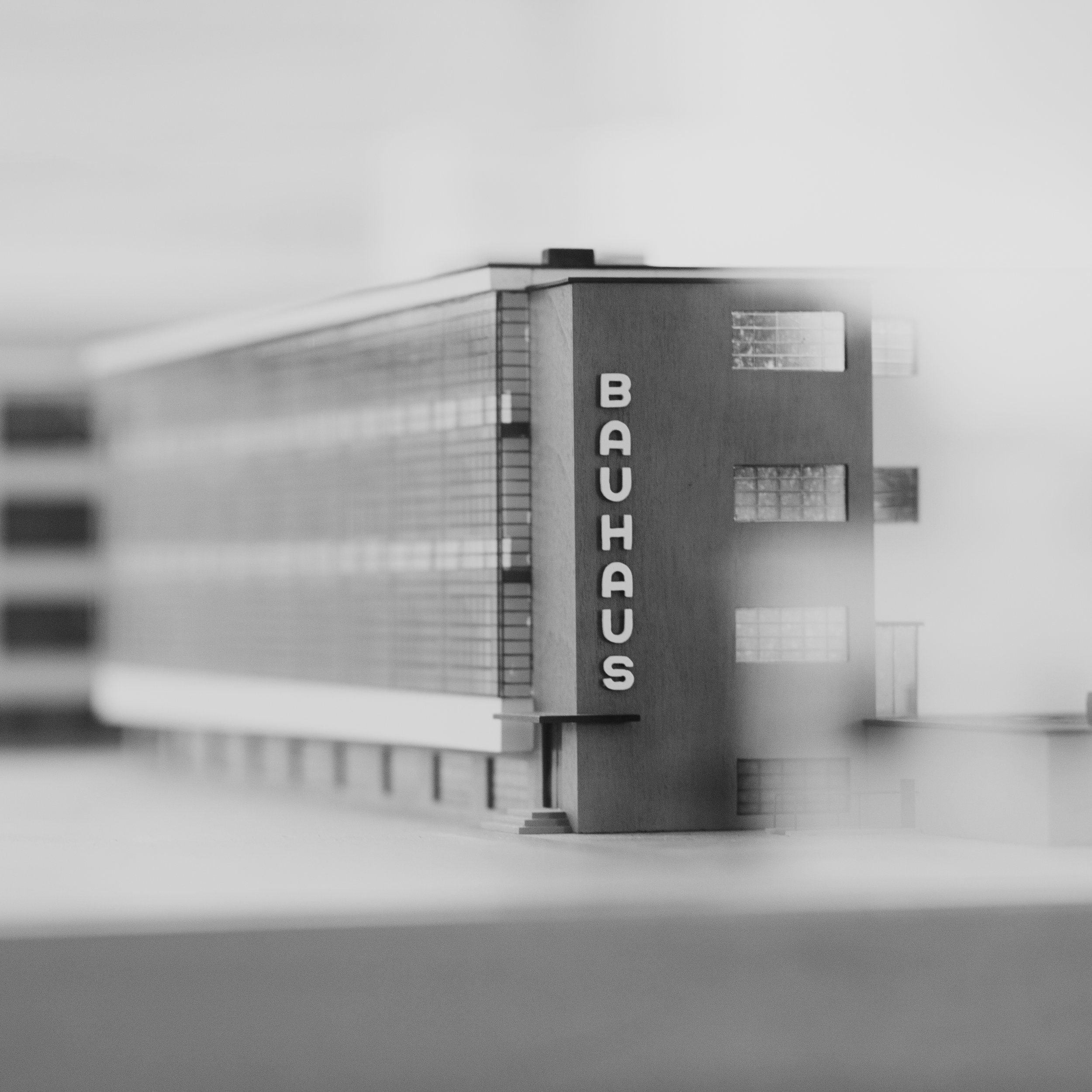 Model of the Bauhaus. Bauhaus Dessau, Dessau, Germany. 