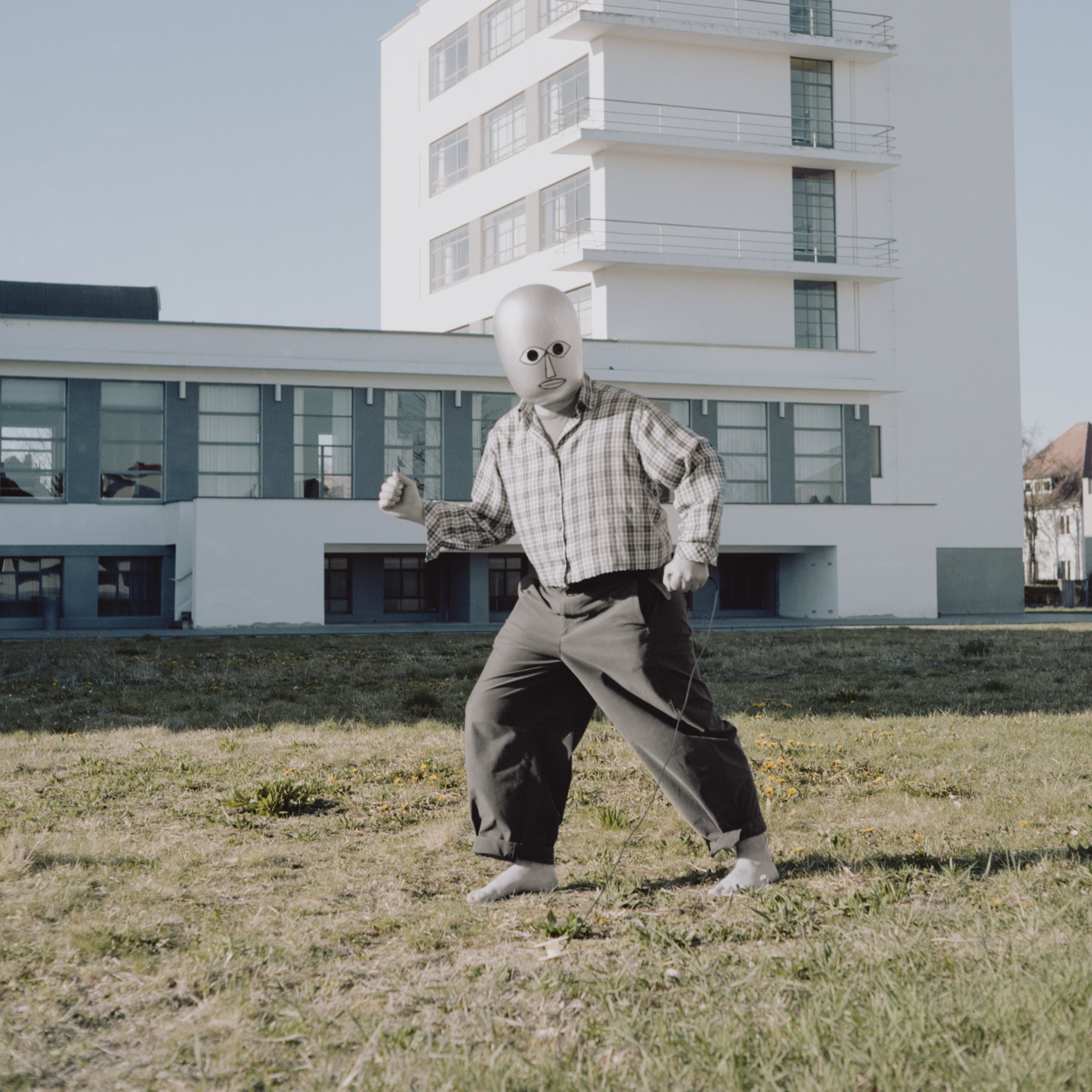 Self-Portrait as Bauhaus Ghost. Bauhaus Dessau, Germany.