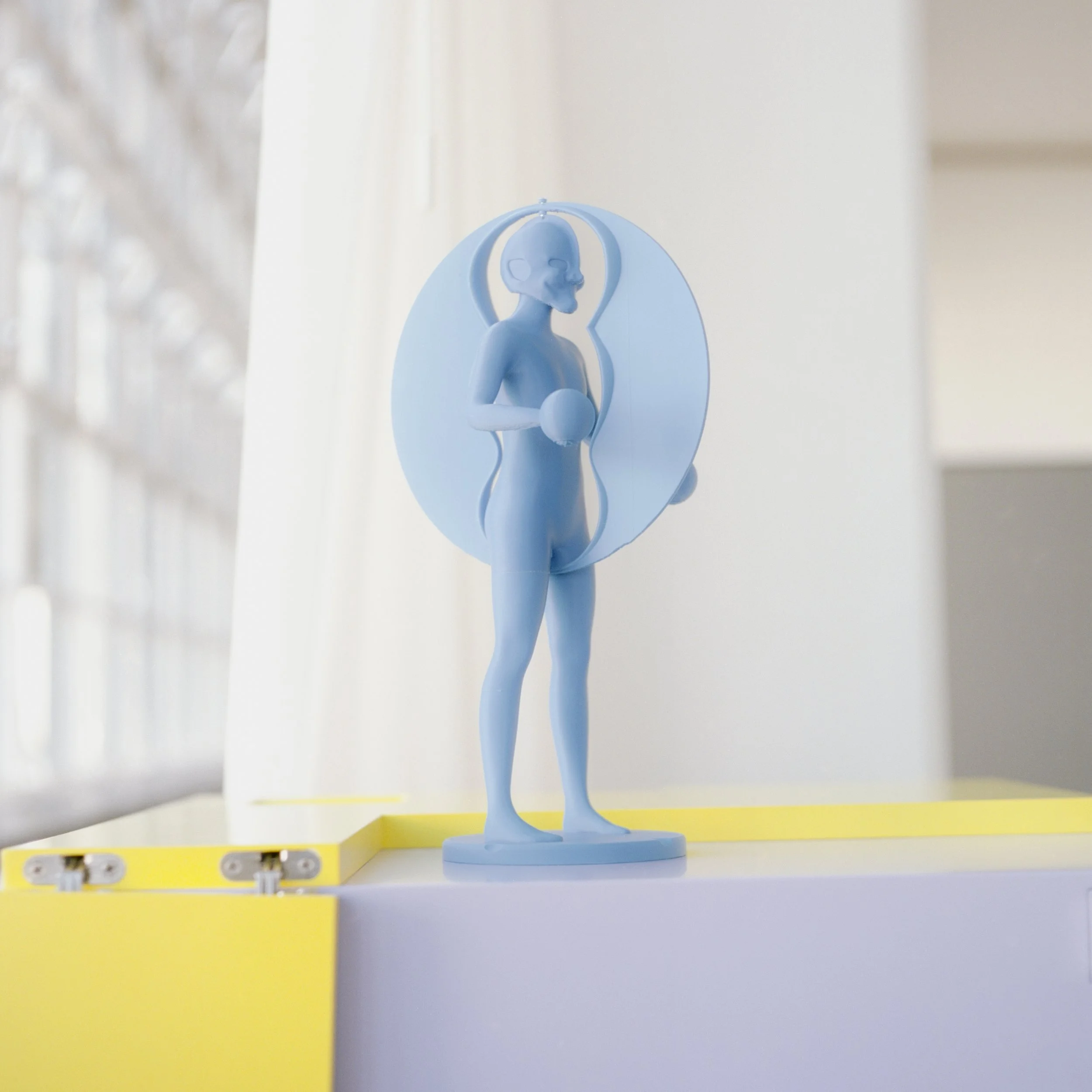 3D-printed model of a character by Oskar Schlemmer. Bauhaus Dessau, Dessau, Germany.