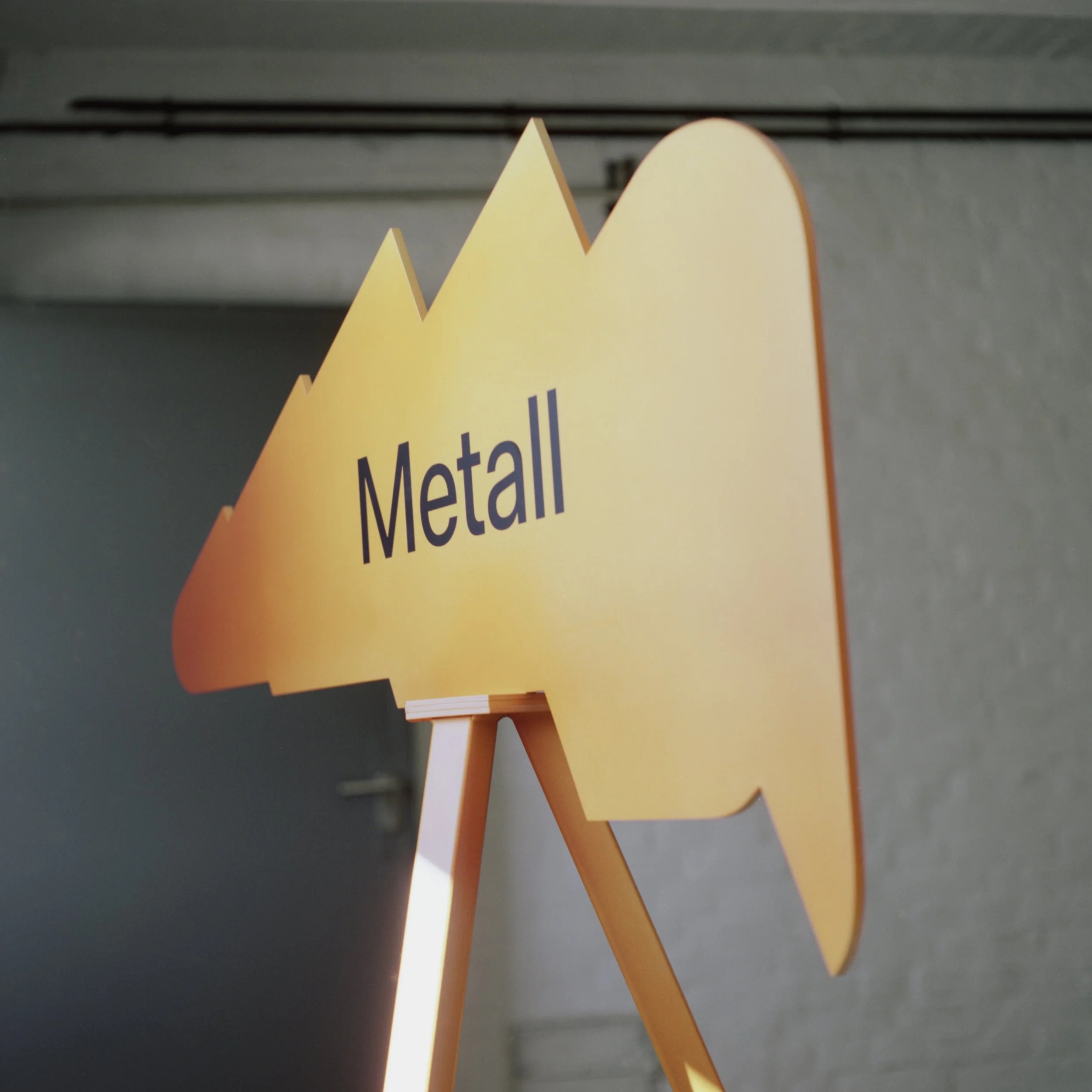 "Metall" Sign. Bauhaus Dessau, Dessau, Germany.