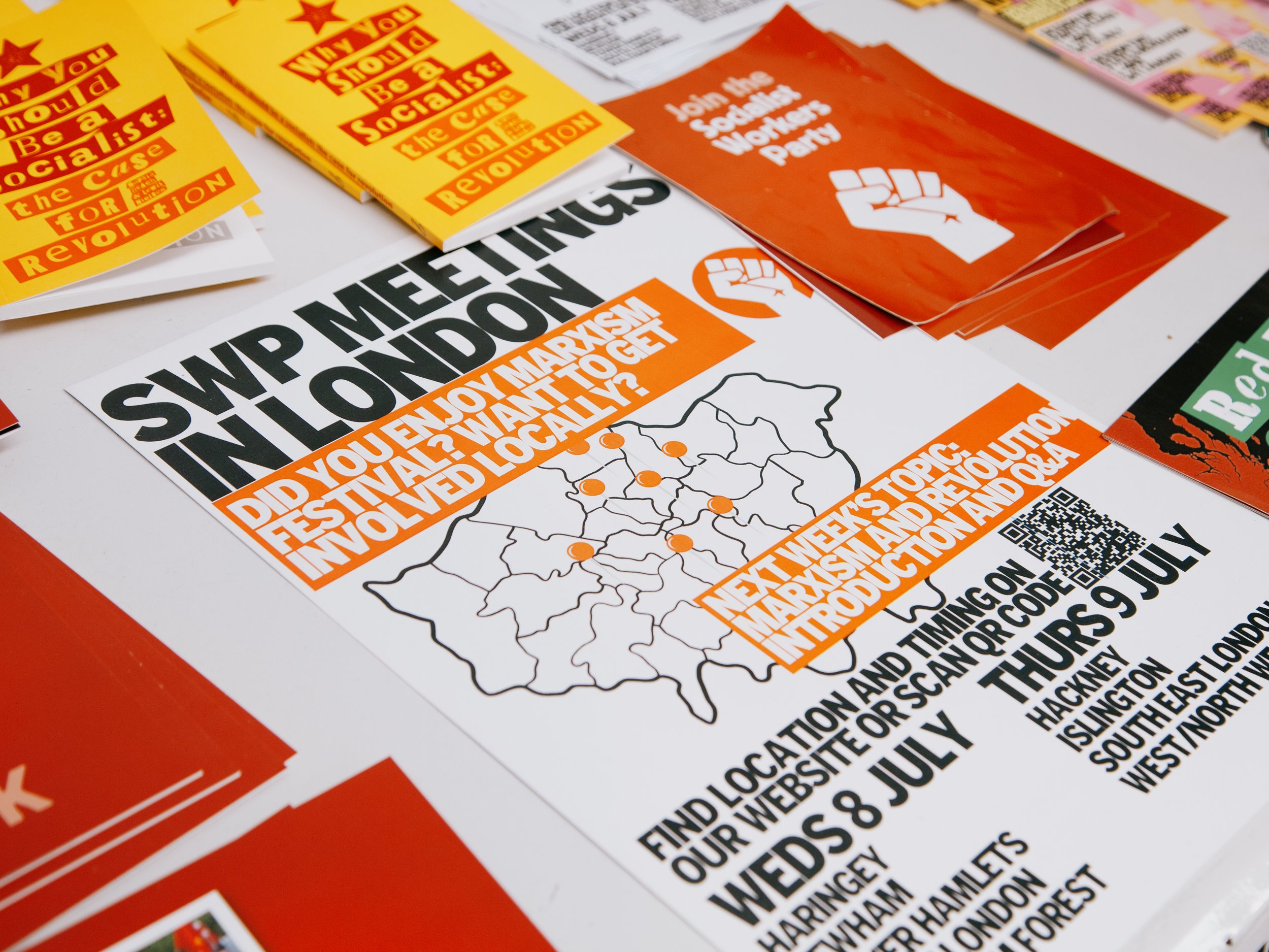 Information Desk. Marxism Festival, London, UK.