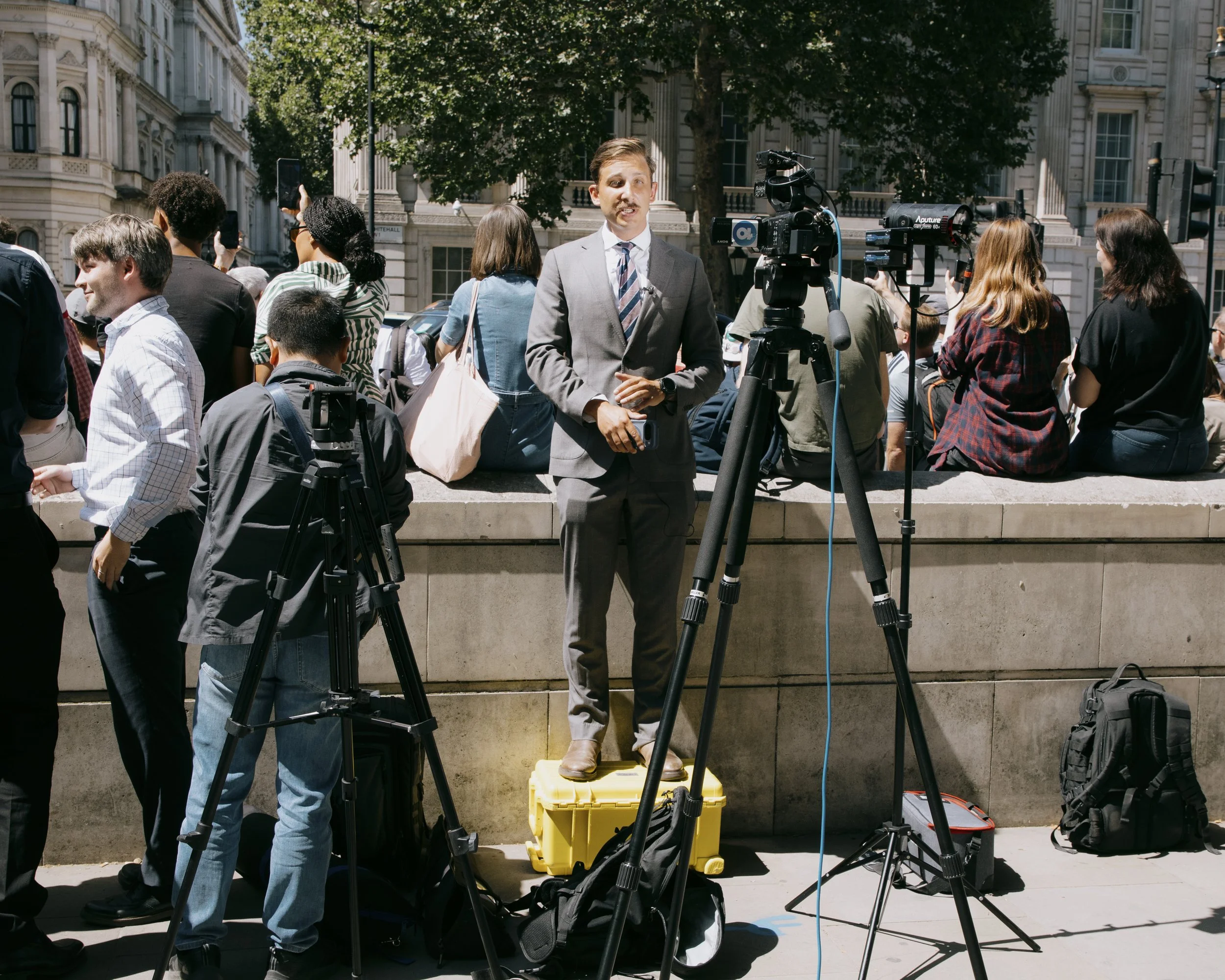 Reporter. Andy Burnham Inauguration, London, UK