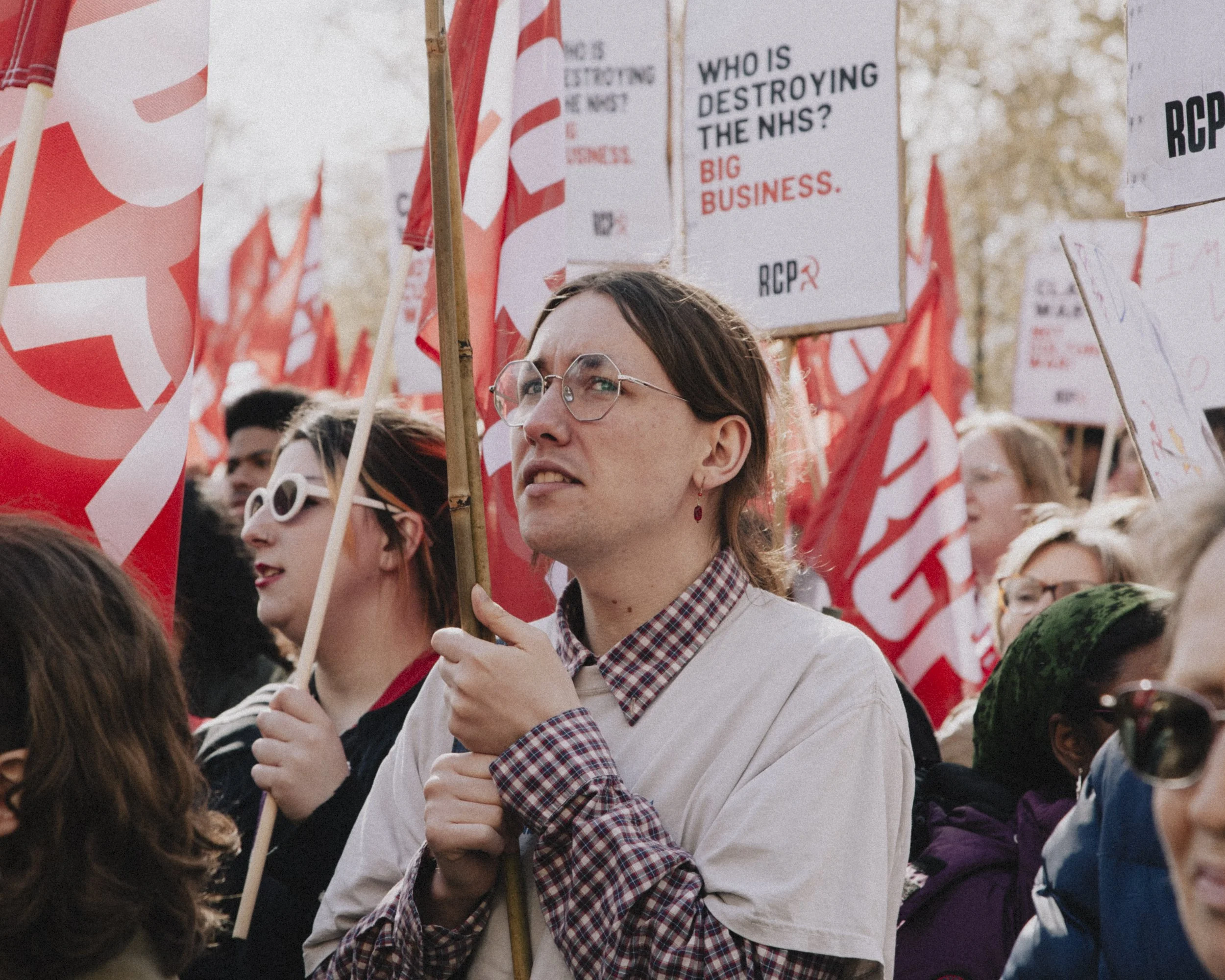 Revolutionary Communist Party Bloc. Together Against the Far-Right Demonstration, London, UK.