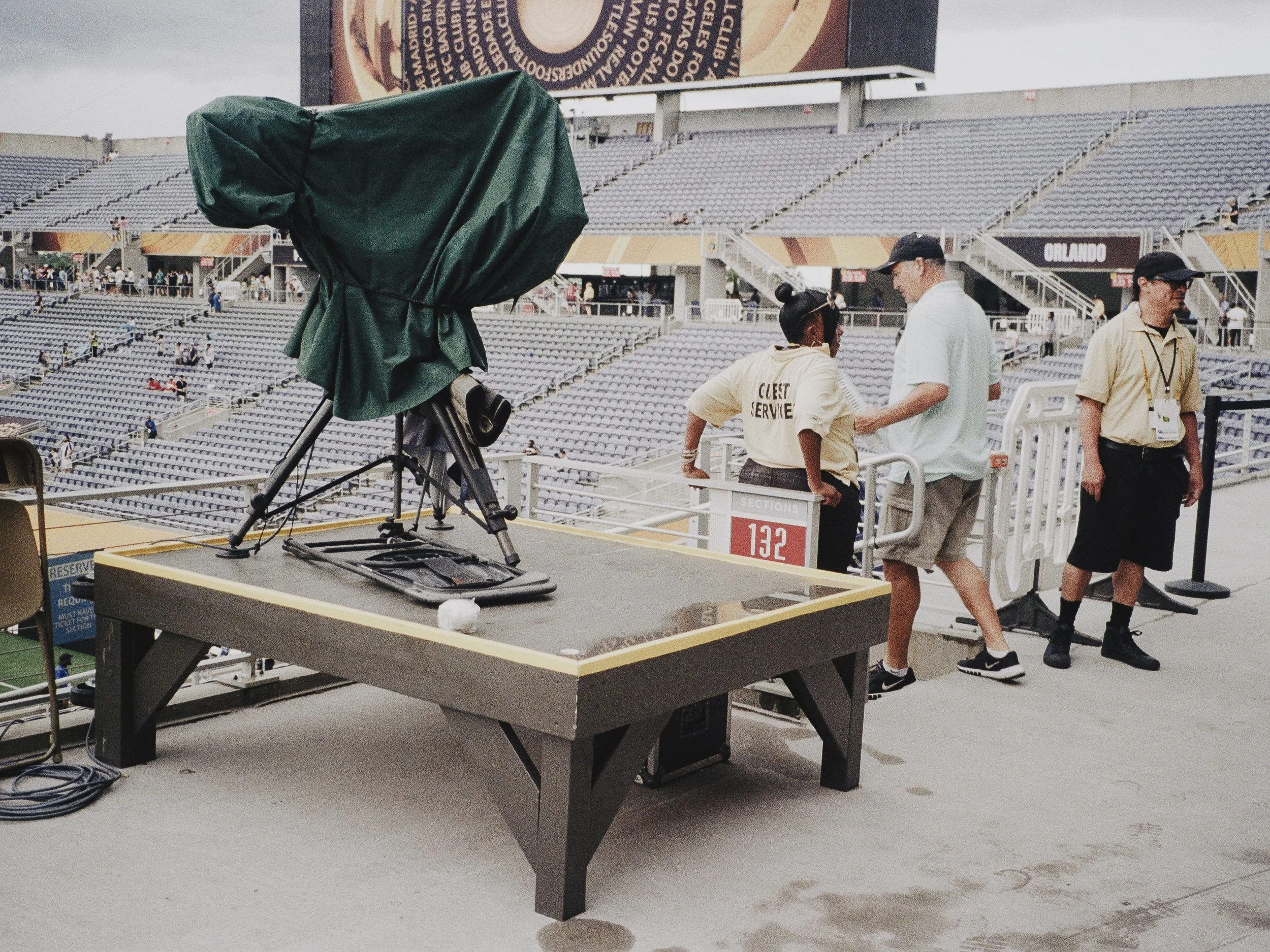 Television Camera Post-Match. Camping World Stadium, Orlando, Florida.